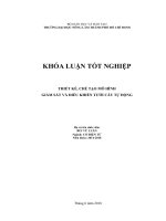 THIẾT KẾ, CHẾ TẠO MÔ HÌNH  GIÁM SÁT VÀ ĐIỀU KHIỂN TƯỚI CÂY TỰ ĐỘNG