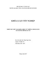 THIẾT KẾ CHẾ TẠO KHÓA ĐIỆN TỬ THÔNG MINH GIÁM SÁT HÀNH TRÌNH XE TẢI