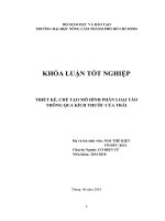 THIẾT KẾ, CHẾ TẠO MÔ HÌNH PHÂN LOẠI TÁO THÔNG QUA KÍCH THƯỚC CỦA TRÁI