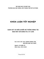 GIÁM SÁT VÀ ĐIỀU KHIỂN HỆ THỐNG BĂNG TẢI NHÀ MÁY GỖ DÙNG PLC S71200