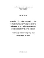 Nghiên cứu tổng hợp vật liệu gốc PANi mụn dừa định hướng hấp phụ DDD tách chiết từ đất ô nhiễm 