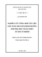 Nghiên cứu tổng hợp vật liệu gốc PANi mụn dừa định hướng hấp phụ DDT tách chiết từ đất ô nhiễm 