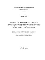 Nghiên cứu tổng hợp vật liệu gốc PANI mụn dừa định hướng hấp phụ DDE tách chiết từ đất ô nhiễm 