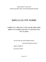 NGHIÊN CỨU, THIẾT KẾ VÀ CHẾ TẠO HỆ THỐNG ĐIỀU KHIỂN TỪ XA ROBOT GIEO HẠT VÀ CHĂM SÓC HOA MÀU TỰ ĐỘNG