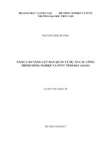 Nâng cao năng lực ban quản lý dự án các công trình nông nghiệp và PTNT tỉnh bắc giang 