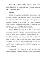Phân tích và chỉ ra sự thể hiện của chính sách pháp luật hình sự trong bộ luật tố tụng hình sự (BLTTHS) năm 2015