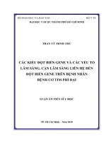 CÁC KIỂU ĐỘT BIẾN GEN VÀ CÁC YẾU TỐ LÂM SÀNG, CẬN LÂM SÀNG LIÊN HỆ ĐẾN ĐỘT BIẾN GEN TRÊN BỆNH NHÂN BỆNH CƠ TIM PHÌ ĐẠI