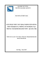 Giải pháp thúc đẩy hoạt động bán hàng dịch vụ di động tại trung tâm kinh doanh VNPT quảng trị 