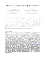 A Framework for Assessing Payment Security Mechanisms and Security Information on e-Commerce Web Sites