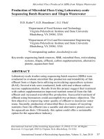 Production of microbial flocs using laboratory scale sequencing batch reactors and tilapia wastewater 