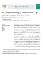 Effects of alkalinity on ammonia removal, carbon dioxide stripping, and system ph 