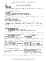 GIÁO ÁN MÔN HỌC HÓA HỌC LỚP 8 NĂM 2017, Trường THCS Thượng Lâm