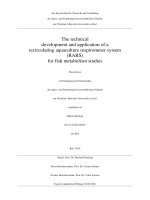 The technical development and application of a recirculating aquaculture respirometer system (RARS) for fish metabolism studies 