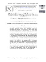Effects of air exposure and re submersion on o 