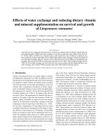 Effects of water exchange and reducing dietary vitamin and mineral supplementation on survival and growth of litopenaeus vannamei 
