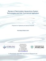 Review of recirculation aquaculture systemtechnologies and their commercial application 