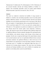 Performance of the seaweeds as biofilters in a 