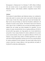 Effects of different diets and seawater system 