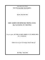 Điều khiển mô hình hệ thống nâng hạ vật bằng từ trường
