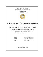 Tiềm năng và giải pháp phát triển du lịch trên sông túy loan, thành phố đà nẵng
