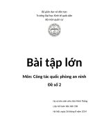 BÀI TẬP LỚN MÔN CÔNG TÁC QUỐC PHÒNG AN NINH, VỊ TRÍ TÁC DỤNG PHONG TRÀO TOÀN DÂN BẢO VỆ AN NINH TỔ QUỐC