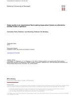 Water quality in an experimental recirculating aquaculture system as affected by biofilter mode of operation 