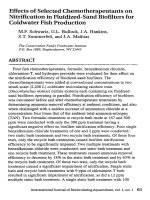 Effects of selected chemotherapeutants on nitrification in fluidized sand bioftlters for coldwater fish production 