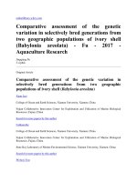 Comparative assessment of the genetic variatio 