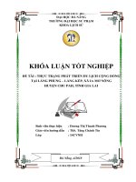 Thực trạng phát triển du lịch cộng đồng tại làng phung – làng kép xã ia mơ nông huyện chư pah tỉnh gia lai