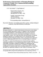 Performance characteristics of rotating biological contactors within two commercial recirculating aquaculture systems 