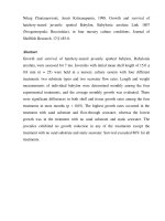 Growth and survival of hatchery reared juvenil 