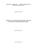 Nghiên cứu giải pháp bảo đảm chất lượng thi công bê tông trạm bơm thạch nham 
