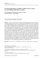 Growth performance of noble crayfish astacus astacus in recirculating aquaculture systems 