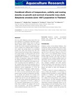 Combined effects of temperature salinity and r 