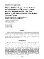 Effects of different types of substrate on gro 
