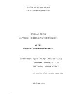 BÁO CÁO ĐỒ ÁN LẬP TRÌNH HỆ THỐNG VÀ VI ĐIỀU KHIỂN ĐỀ TÀI:SMART GLASS-KÍNH THÔNG MINH
