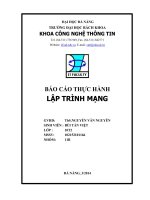 BÁO CÁO THỰC HÀNH LẬP TRÌNH MẠNG DÙNG NGÔN NGỮ LẬP TRÌNH JAVA