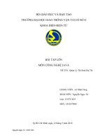 BÀI TẬP LỚN MÔN CÔNG NGHỆ JAVA, ĐỀ TÀI Quản Lý Thí Sinh Dự Thi