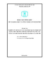 NGHIÊN CỨU ĐỀ XUẤT CÁC GIẢI PHÁP QUẢN LÍ ĐỘI NGŨ GIẢNG VIÊN TRƯỜNG CĐSP HÀ NỘI ĐÁP ỨNG YÊU CẦU NÂNG CẤP TRỞ THÀNH TRƯỜNG ĐẠI HỌC CỦA THỦ ĐÔ