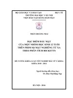 ĐẶC điểm đầu mặt CỦA một NHÓM HỌC SINH 12 TUỔI TRÊN PHIM sọ mặt NGHIÊNG từ XA THEO PHÂN TÍCH RICKETTS 