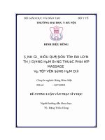 ĐÁNH GIÁ HIỆU QUẢ điều TRỊ rối LOẠN THÁI DƯƠNG hàm BẰNG THUỐC PHỐI hợp MASSAGE và tập vận ĐỘNG hàm dưới 