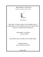 KIẾN THỨC và THỰC HÀNH về TUÂN THỦ điều TRỊ của NGƯỜI BỆNH vảy nến tại BỆNH VIỆN DA LIỄU TRUNG ƯƠNG năm 2017 và một số yếu tố LIÊN QUAN 