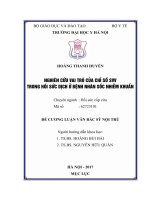 NGHIÊN cứu VAI TRÒ của CHỈ số SVV TRONG hồi sức DỊCH ở BỆNH NHÂN sốc NHIỄM KHUẨN 