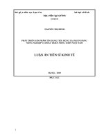 Phát triển sản phẩm tín dụng tiêu dùng tại ngân hàng Nông nghiệp và Phát triển nông thôn Việt Nam