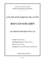 BÁO CÁO SÁNG KIẾN KINH NGHIỆM DỰ THI CẤP TỈNH CÁC PHƯƠNG PHÁP ĐẾM NÂNG CAO