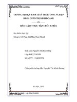 BÁO CÁO THỰC TẬP CUỐI KHÓA QUẢN TRỊ DOANH NGHIỆP TẠI Công ty Cổ Phần Dệt May Nam Thanh,