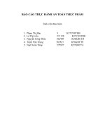 BÁO CÁO THỰC HÀNH AN TOÀN THỰC PHẨM, XÁC ĐỊNH DƯ LƯỢNG NO3-  TRÊN RAU