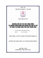 NGHIÊN cứu GIÁ TRỊ của CỘNG HƯỞNG từ TRONG CHẨN đoán GIAI đoạn của UNG THƯ cổ tử CUNG tại BỆNH VIỆN PHỤ sản TRUNG ƯƠNG 