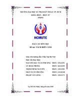 BÁO CÁO MÔN HỌC Đề tài: TÁCH BIÊN ẢNH