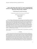 BÁO CÁO TỐI ƯU HÓA ĐIỀU KIỆN NUÔI CẤY CHỦNG TRICHODERMAHARZIANUM THU NHẬN ENZYME CELLULASE THEO PHƯƠNG PHÁP QUY HOẠCH THỰC NGHIỆM